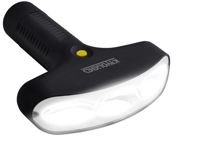 KryoLights Led Batterie Leuchten: LED-Taschenlampe mit 180°-Lichtfeld-Technologie, 600 lm, 7,2 W, IP
