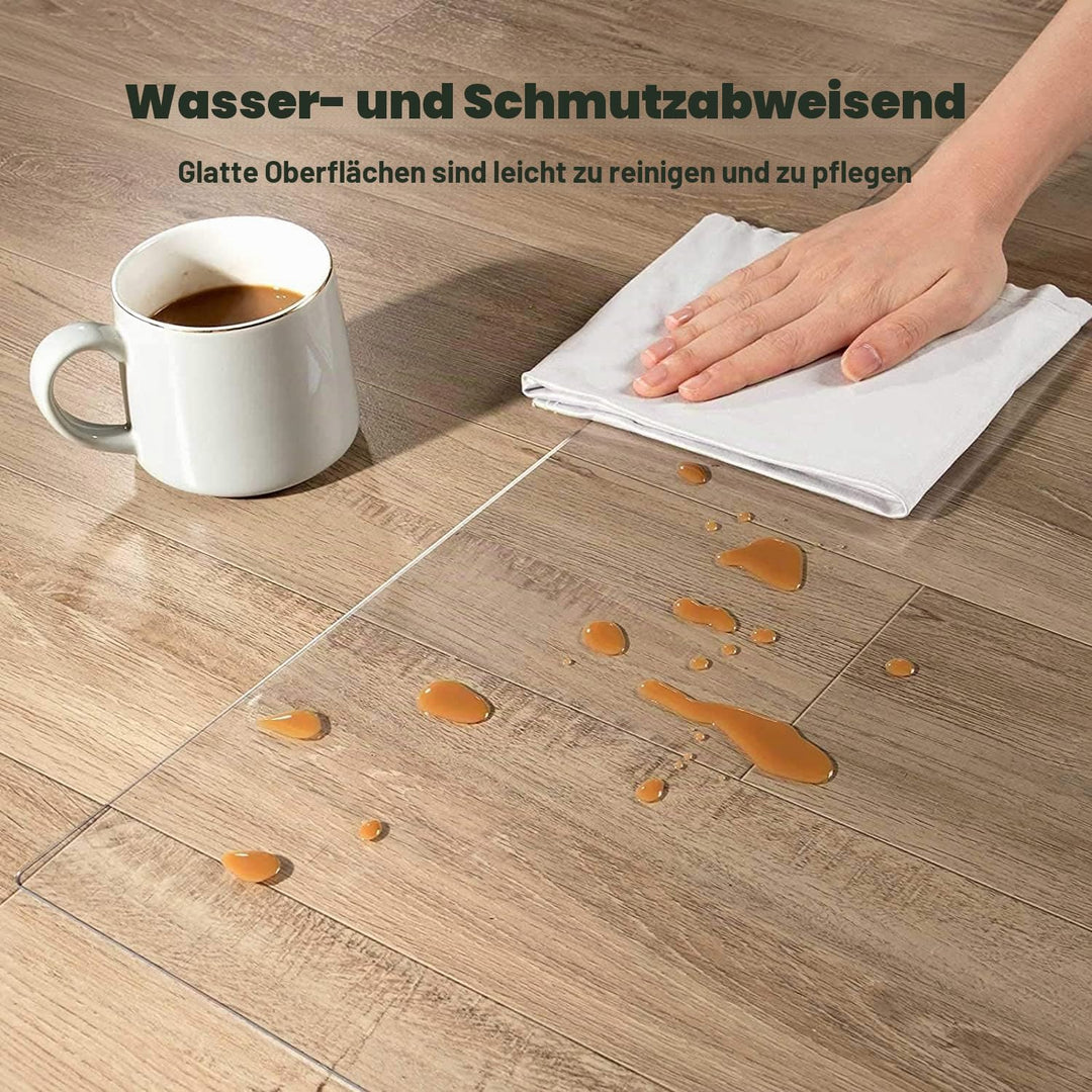 Transparente Stuhlmatte für Harte Böden, 90 x 120 cm, rechteckig, hohe Schlagfestigkeit, rutschfest,