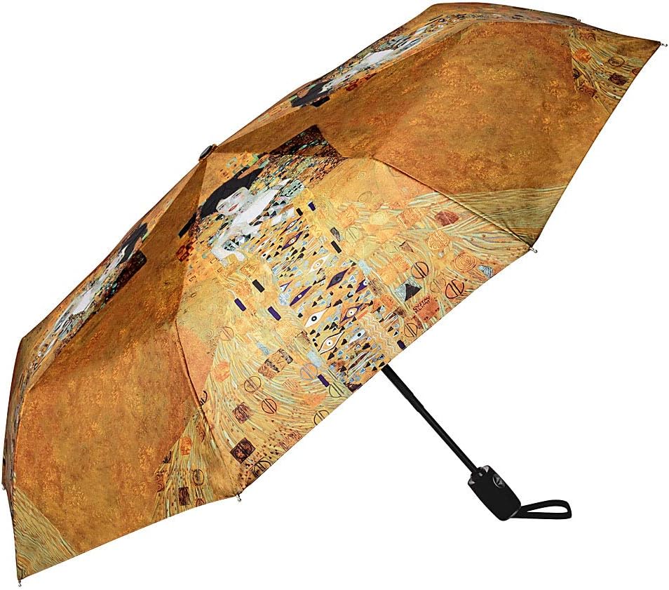 VON LILIENFELD Taschenschirm Regenschirm Gustav Klimt: Adele Windfest Auf-Zu-Automatik Stabil Leicht