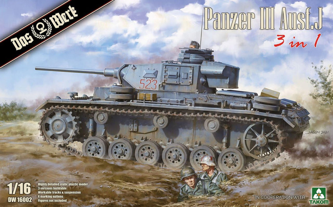 Das Werk DW16002 Panzer III Ausf.J 3in1 - Massstab 1:16 - Modellbau