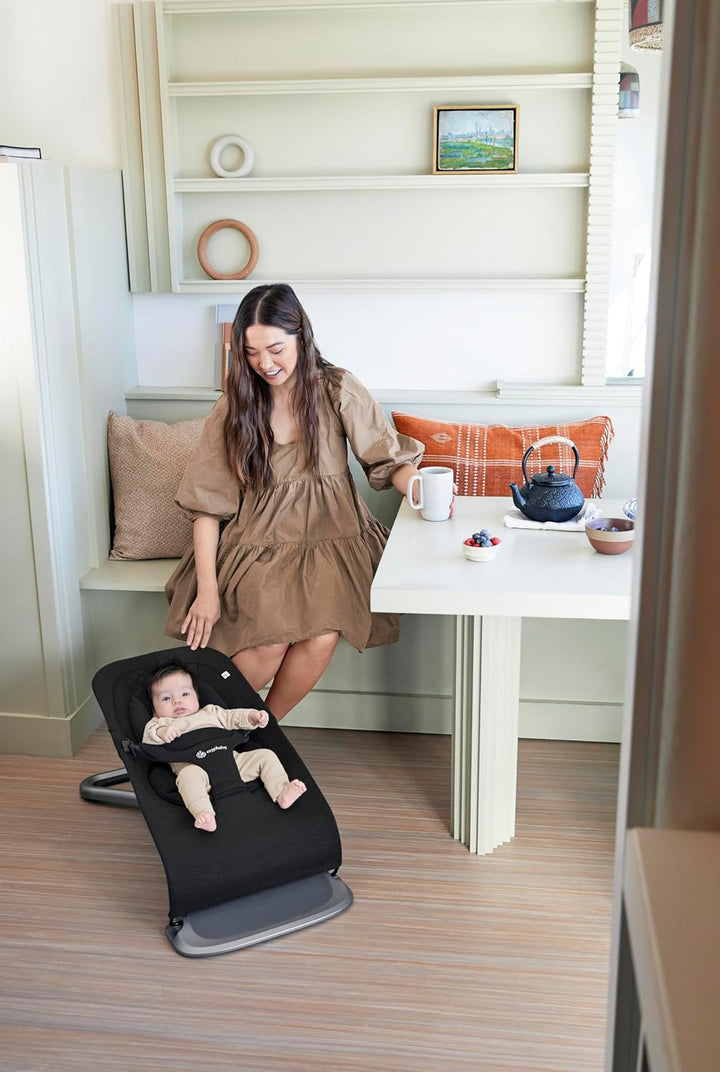 Ergobaby 3-in-1 Evolve Bouncer, Ergonomische Babywippe für Neugeborene ab Geburt bis zum Kleinkind,