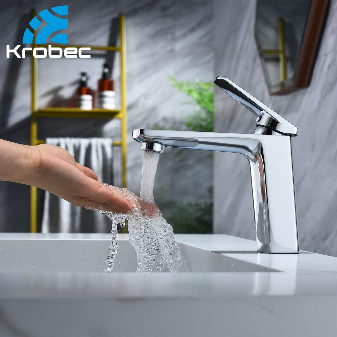 Waschtischarmatur aus Messing, kaltes und warmes Wasser, Luxus-Badezimmer