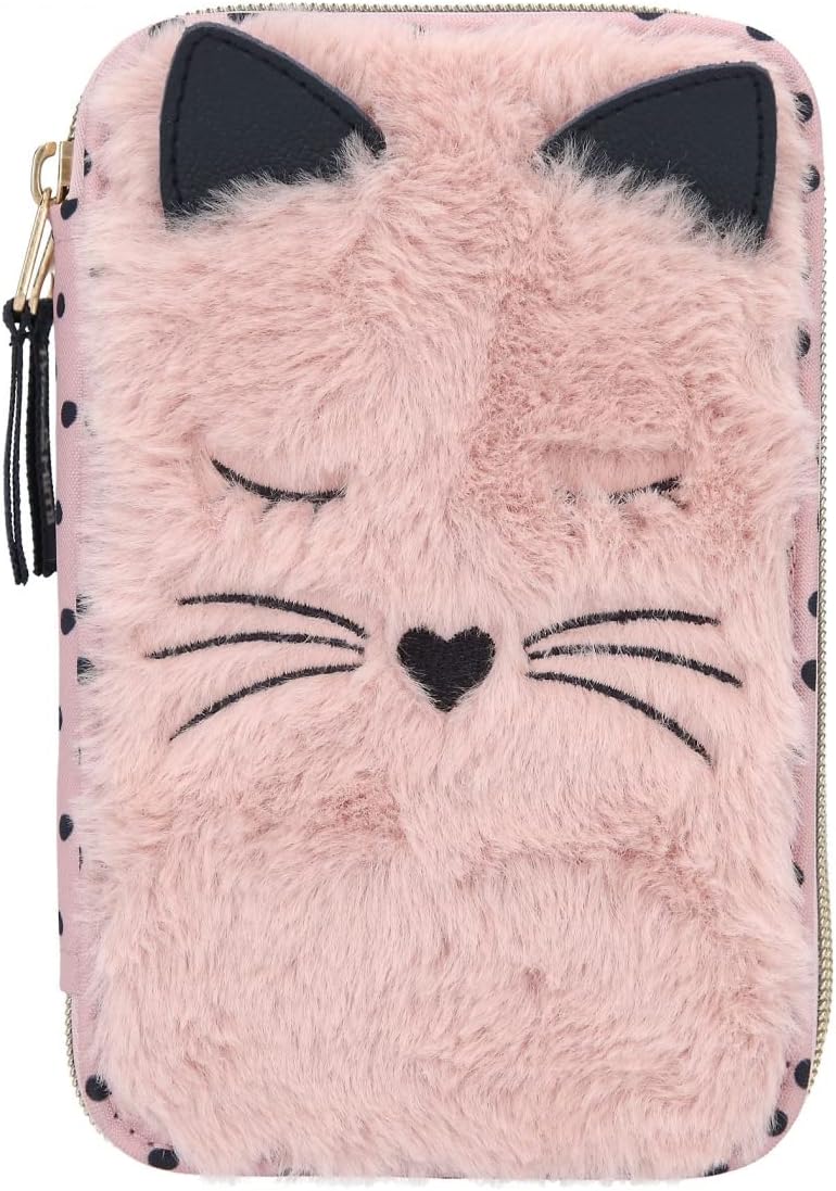 Depesche 11876 Princess Mimi 2-fach Federtasche Katze Fell