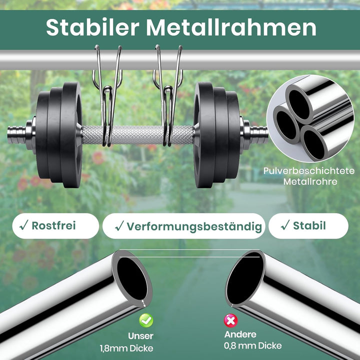RELAX4LIFE Rasen Nivellierrechen, 75 x 25 cm, Rasenrechen Metall, Rechen Garten mit 170 cm Stiel, Le