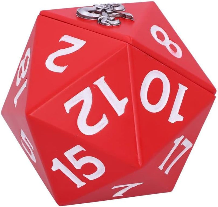 Nemesis Now, 13,5 cm Offiziell lizenzierte Dungeons & Dragons D20 Würfelaufbewahrungsbox, Harz, Blac