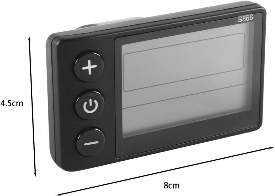 Ausi Elektrofahrrad S866 LCD-Anzeigemessgerät, ABS 24 V 36 V 48 V wasserdichtes Fahrrad-Bedienfeld m