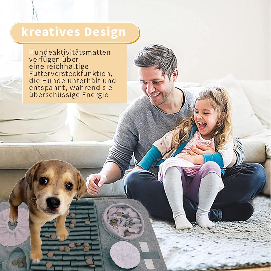 Hund SchnüFfelteppich, Waschbar Trainingsmatte Futtermatte SchnüFfelteppich FüR Hunde Riechen Traini