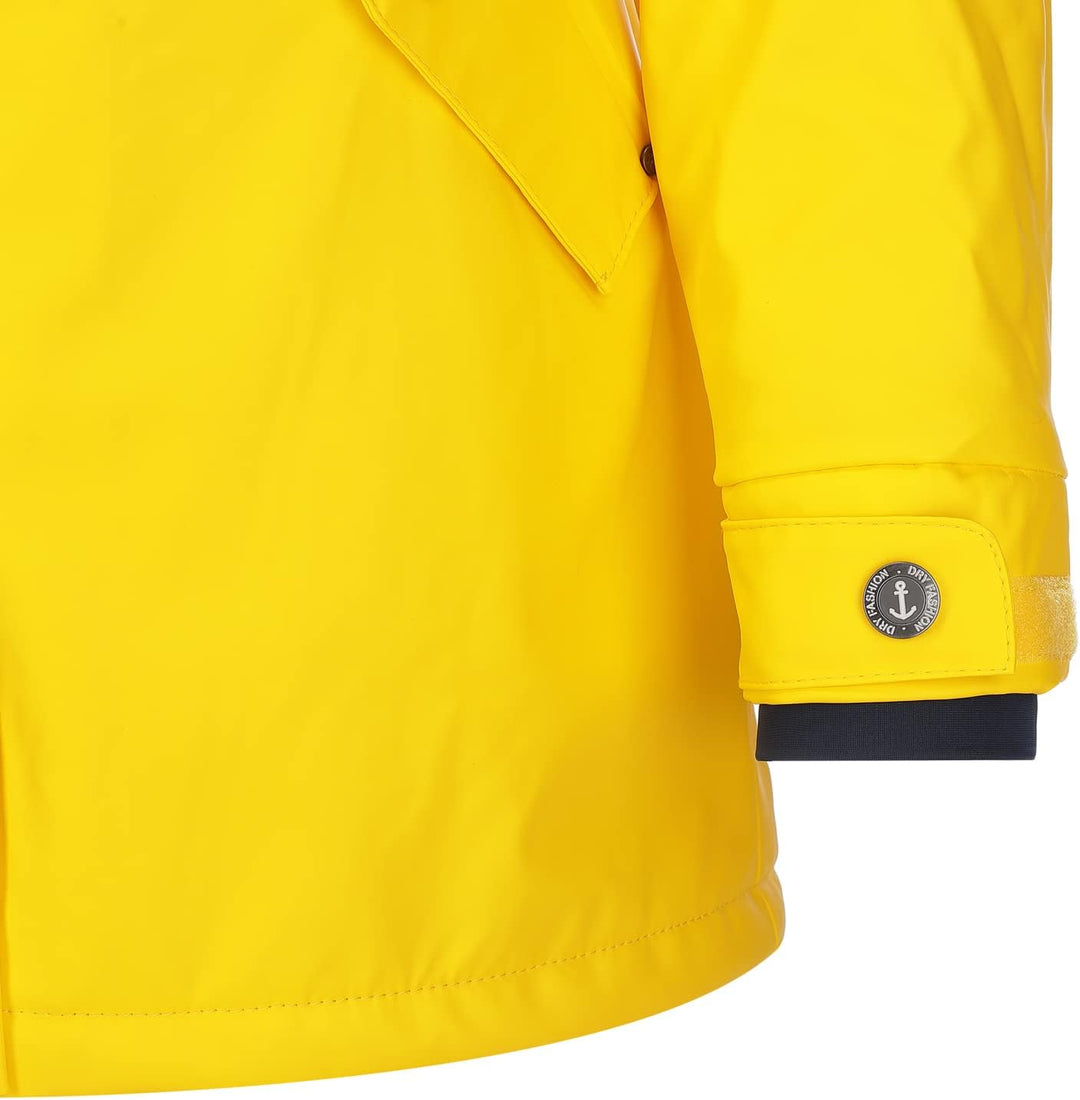 Dry Fashion Damen Regenmantel Malmö - Frauen Regenjacke Jacke mit Kapuze Lang Winddicht Wasserdicht