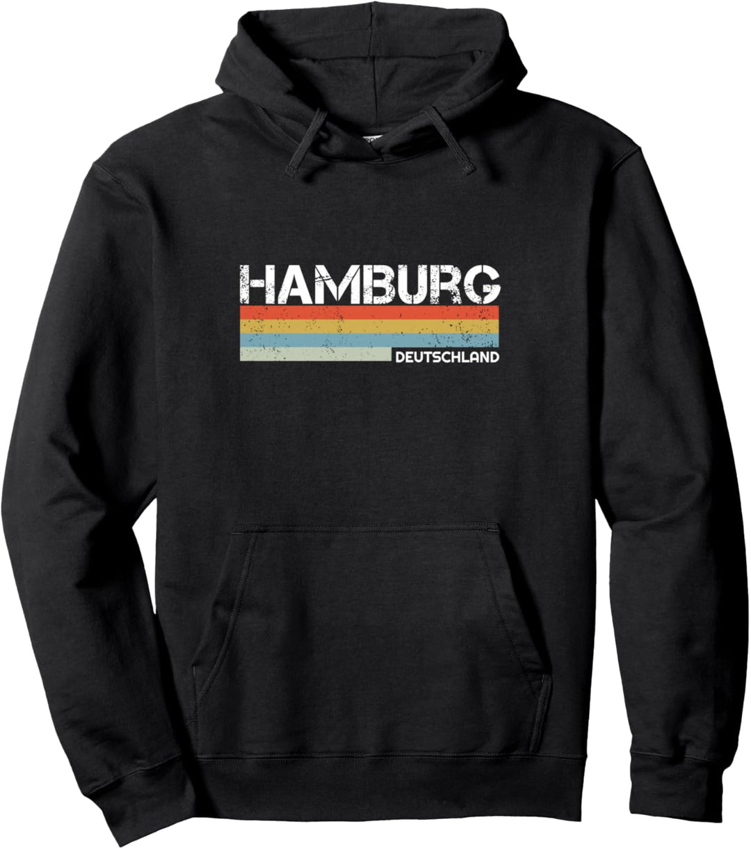 Hamburg Retro Vintage Streifen, Deutsch und Deutschland Pullover Hoodie