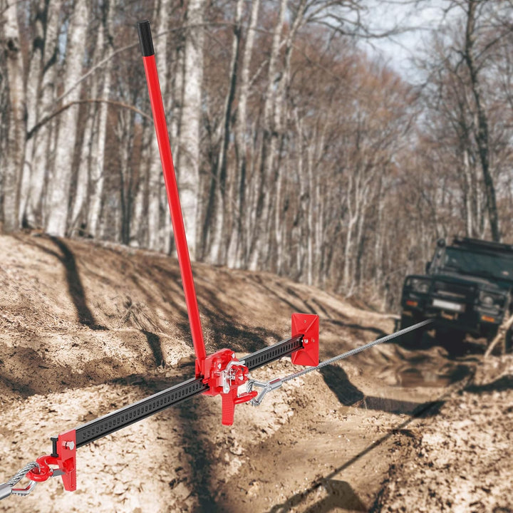Wiltec Farm Jack Wagenheber 150 cm 60" 3000 kg, Offroad Stockwinde für Geländewagen, ATV Heber, Allz
