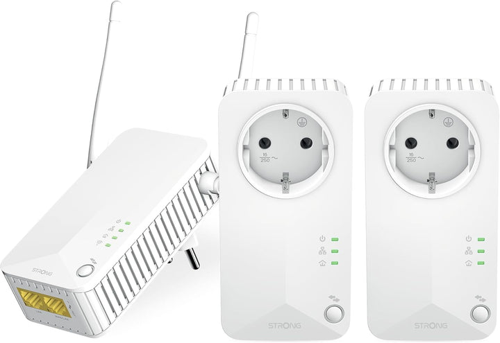 STRONG Powerline Wi-Fi 600 Triple Pack | enthält 2 Powerline 600 Adapter und einen Powerlan WLAN 600