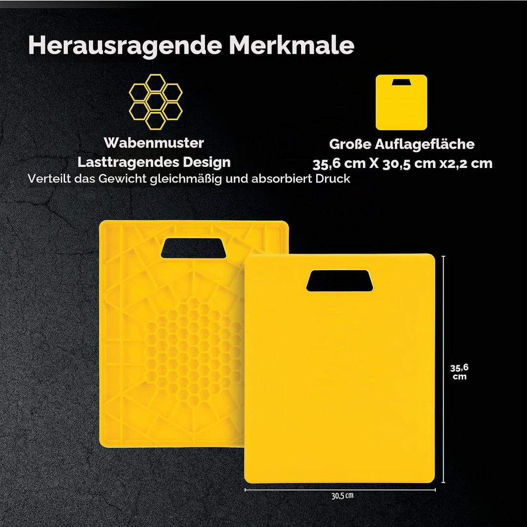 Camco 44541 Grosse Unterlegplatten für Wagenheber und Wohnwagenstützen, 2 Stück Gross ohne Griff, Gr