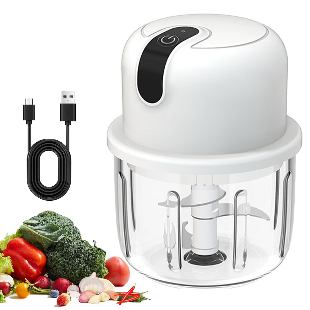 Zwiebel Zerkleinerer Elektrisch 350ml, USB Zwiebelschneider Elektrisch Klein Zerkleinerer Elektrisch