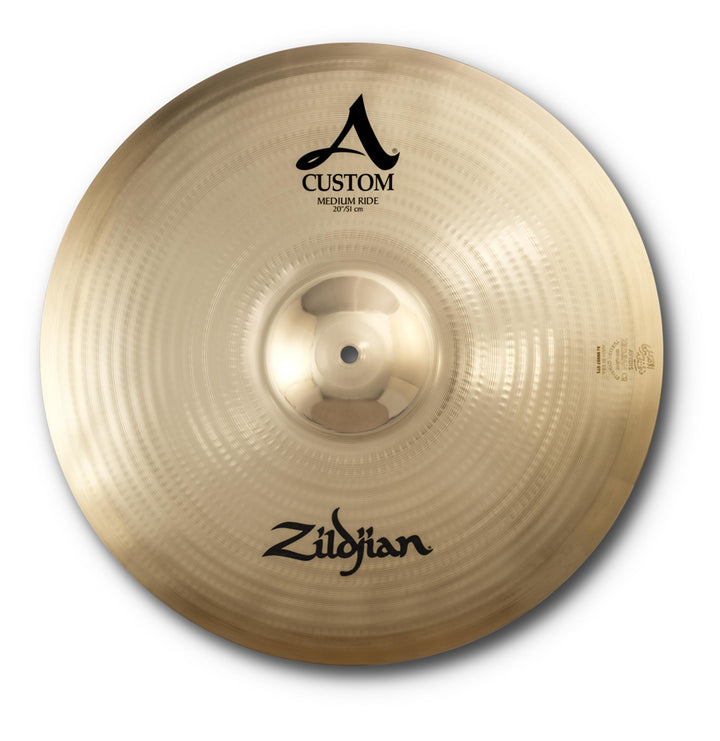 Zildjian A Custom Series - 20" Medium Ride Cymbal - Brilliant Finish 20 Zoll Medium Ride, 20 Zoll Me