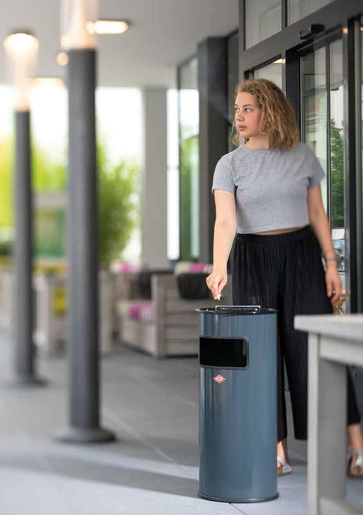 Wesco 150 831-11 Standascher 50 Liter, mit Sieb, verzinkter Einsatz, Silber, Silber