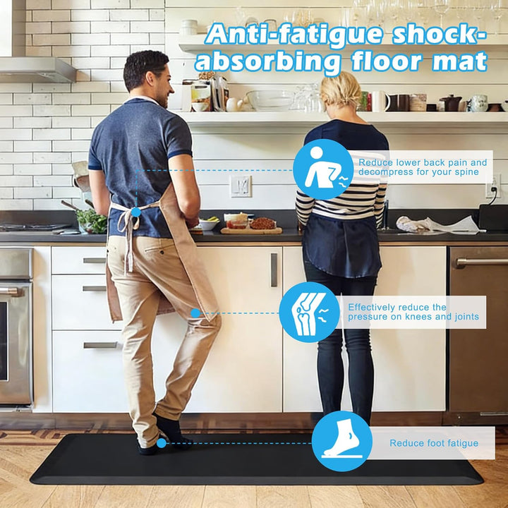 Anti-Ermüdungsmatte 71x44 cm, 1,2 cm Dicke Ergonomische Arbeitsplatzmatte, Anti Fatigue rutschfest S