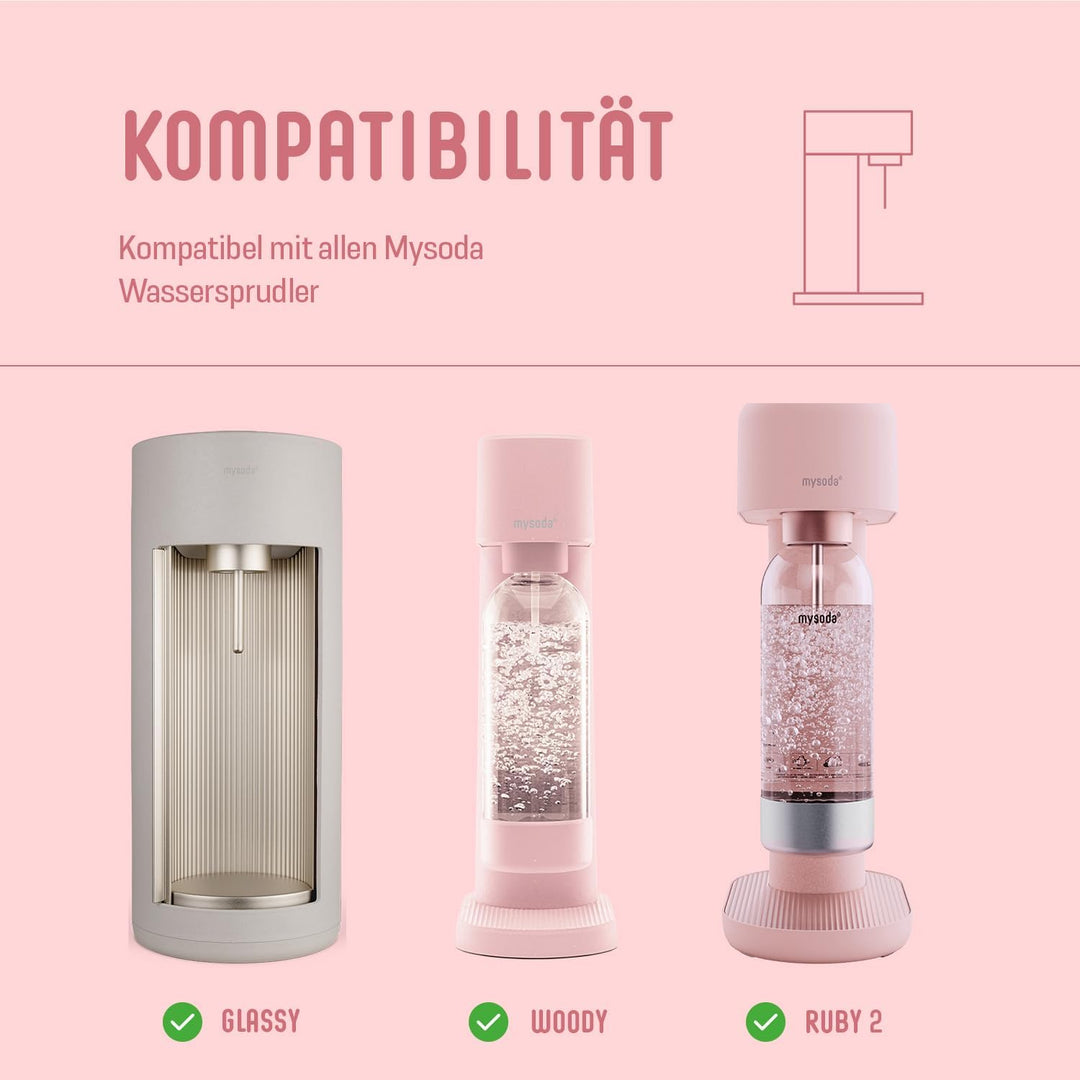 Mysoda: Wasserflasche für Wassersprudler, BPA-freies Plastik, mit "Quick-Lock" Schnellverschluss, De