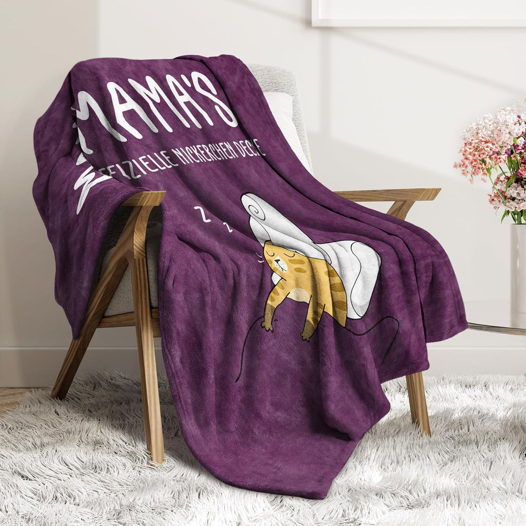 Geschenke für Mama – Lustige Kuscheldecke für Mama in besonders weicher Qualität – Geburtstagsgesche