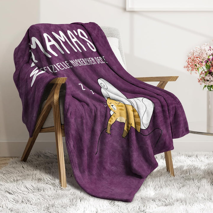 Geschenke für Mama – Lustige Kuscheldecke für Mama in besonders weicher Qualität – Geburtstagsgesche