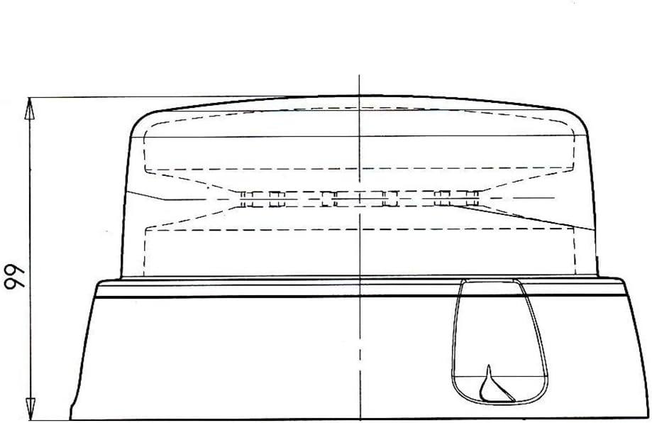 LED-MARTIN R65 Design Rundumleuchte BRILAR - klar/gelb - 3 Punkt - extrem hell