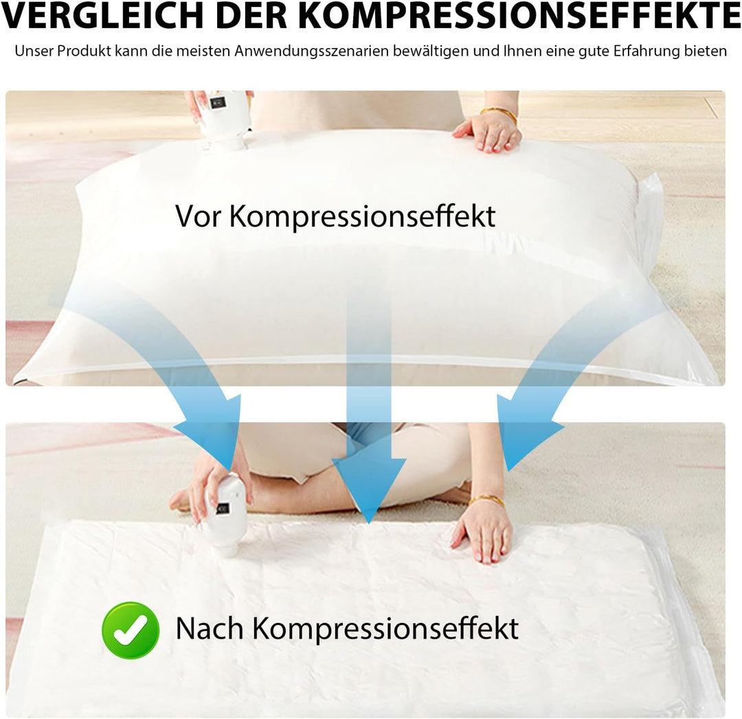 Vakuumbeutel für Matratzen, Grosse 240x130cm Vakuum Aufbewahrungsbeutel, Wiederverwendbar Staubsauge