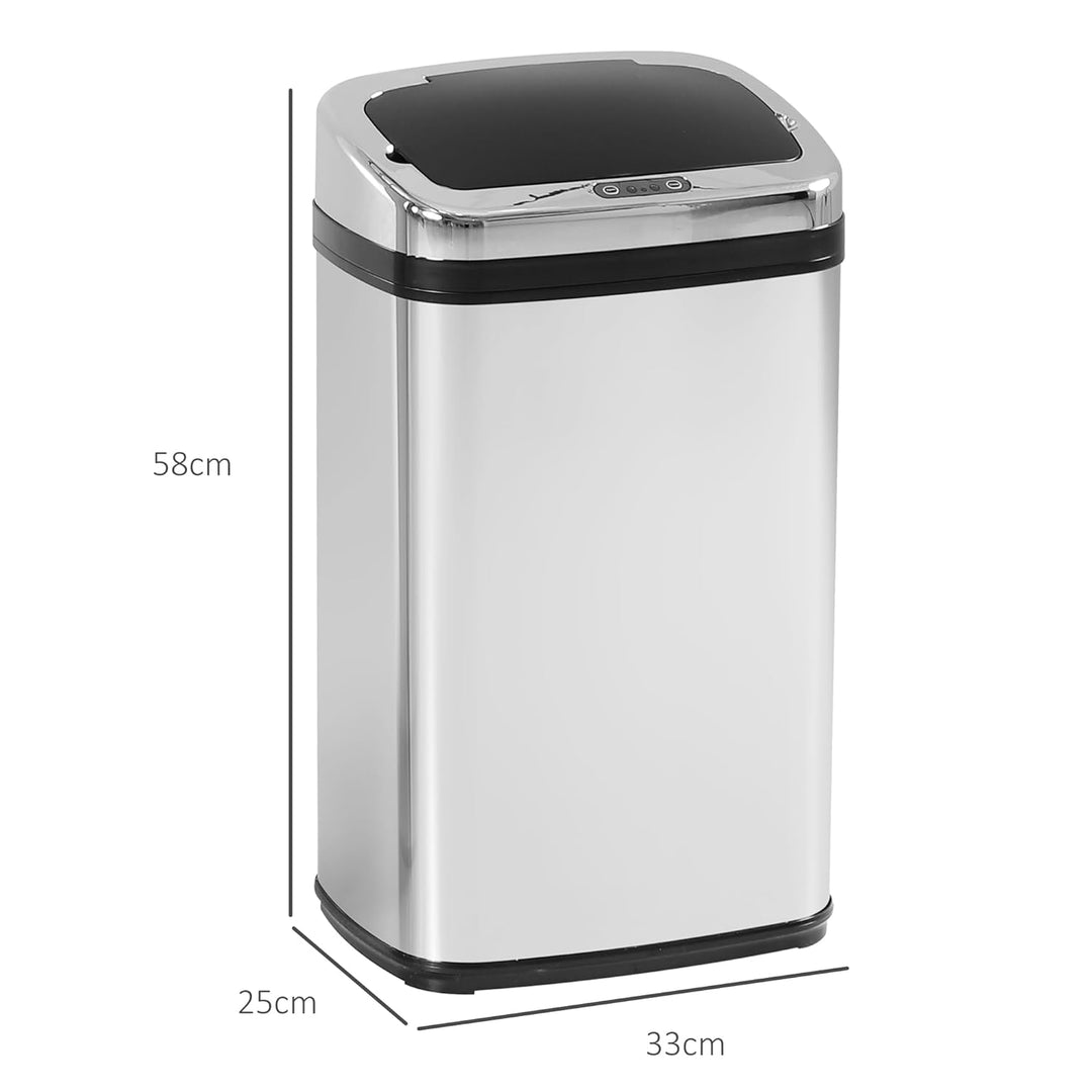 Homcom® Edelstahl Automatik Sensor Mülleimer Abfalleimer IR Sensor mit/ohne Inneneimer rund vierecki