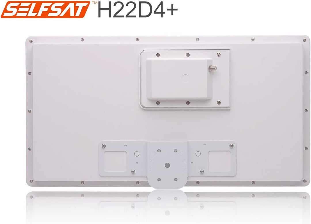 Selfsat H22D4+ 4 TV Teilnehmer SAT Flachantenne Flat + Profi Fensterdurchführung + Kabel Full HD 4K