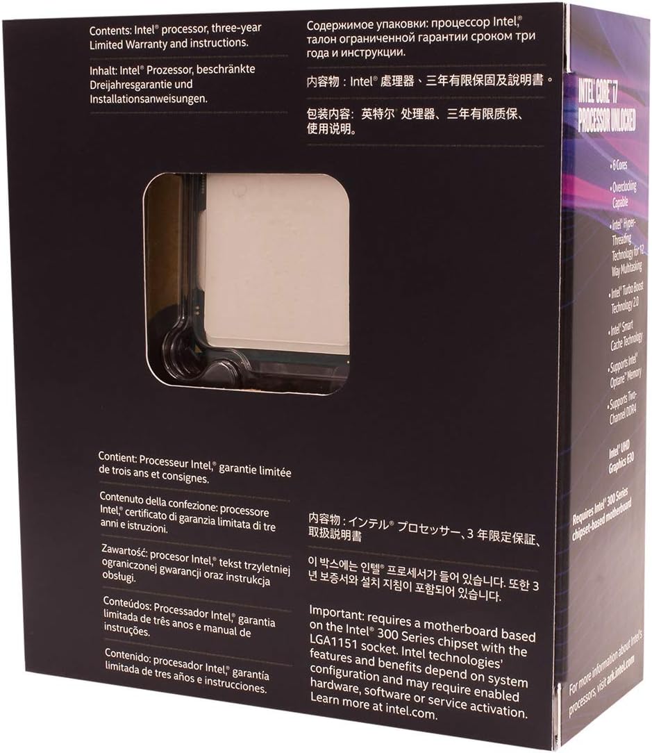 Intel Core i7-8700K Prozessor (12 MB Cache, bis zu, 6 core, 3.70 GHz) i7-8700K Prozessor 3.70 GHz, i
