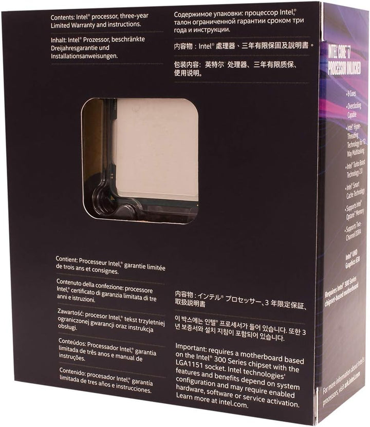 Intel Core i7-8700K Prozessor (12 MB Cache, bis zu, 6 core, 3.70 GHz) i7-8700K Prozessor 3.70 GHz, i