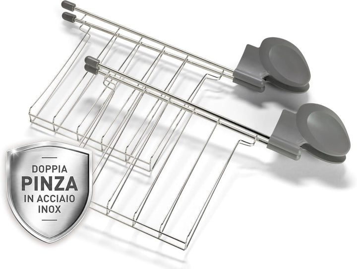 Tognana Iridea Wireless Toaster mit Doppelstecker und Krümelsammler, Salbeigrün