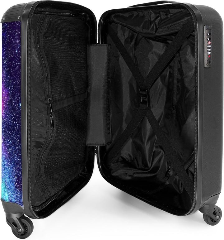 NoBoringSuitcases.com® Kinderkoffer Jungen Handgepäck Koffer Reisetasche mit Rollen Geschenk - Stern