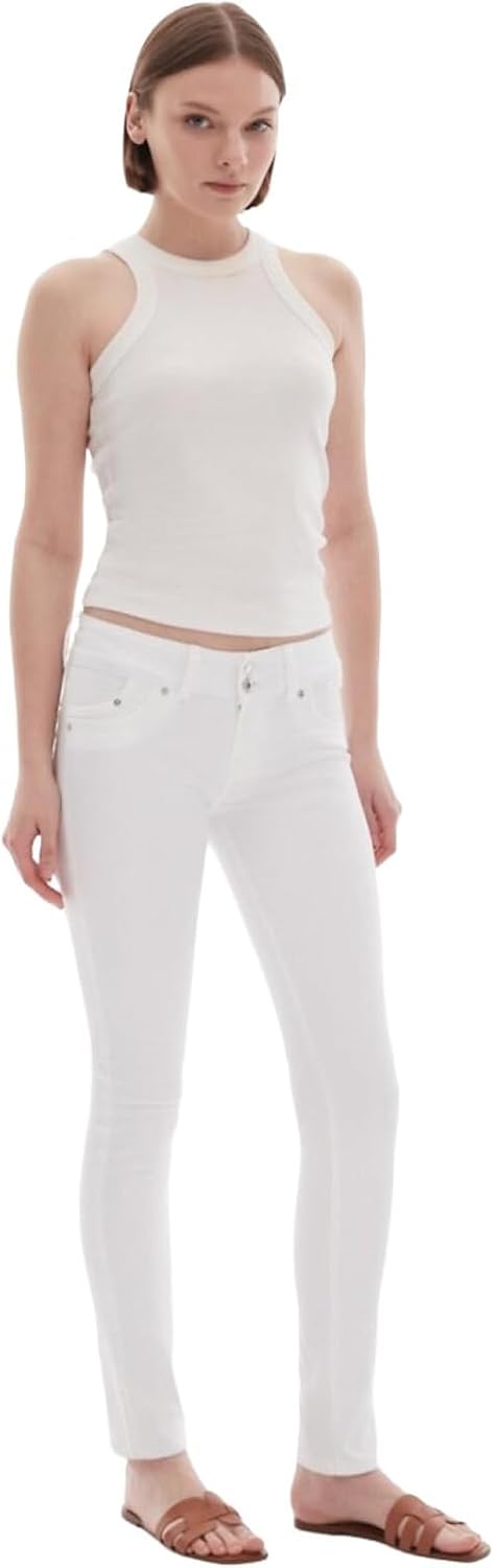 LTB Jeans - Damen - Molly - Low Waist - Slim Fit Jeans - Hosen 24W / 30L Weiss, 24W / 30L Weiss