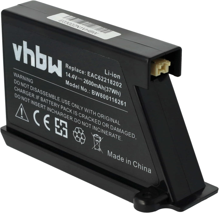 vhbw Akku kompatibel mit LG HOM-BOT VR6340LV, VR63475LV, VR63485LV, VR64602LV Staubsauger Schwarz (2