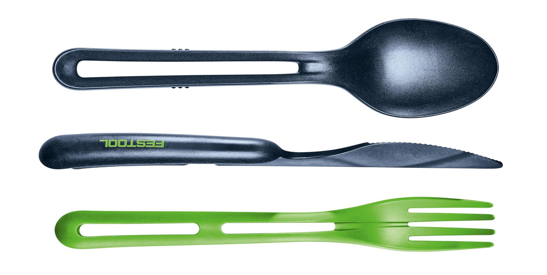Festool Nachhaltiges To-Go Besteck Set – Kompakt, Wiederverwendbar, Robust aus Zellulose, Spülmaschi