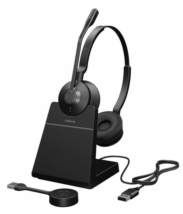 Jabra Engage 55 Stereo-Headset MS, Link 400a DECT-Adapter USB-A, Engage 55 Tischständer, 1,2 m USB-C