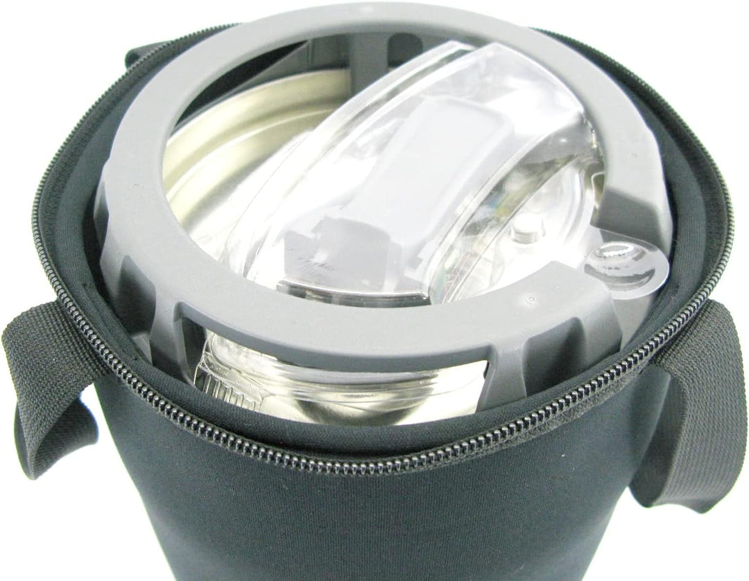 Bierfasskühler 5L aus 5-6mm dickem bestem Neopren mit Tragegriff und Reissverschluss (Schwarz), Schw