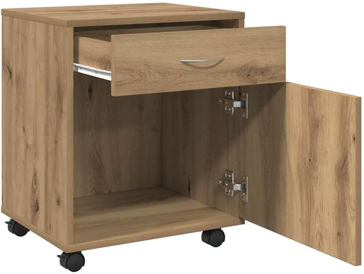 vidaXL Rollcontainer, Aktenschrank mit Stauraum, Rollschrank für Büro Arbeitszimmer, Bürocontainer B