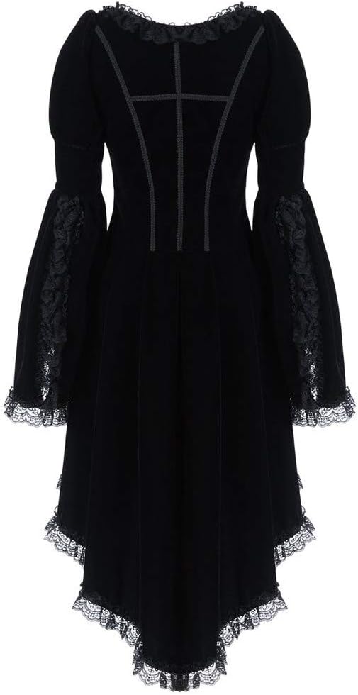 Damen Steampunk Jacke Gothic Frack Mantel Punk Gehrock Mittelalter Viktorianischen Spitze Mäntel Vin