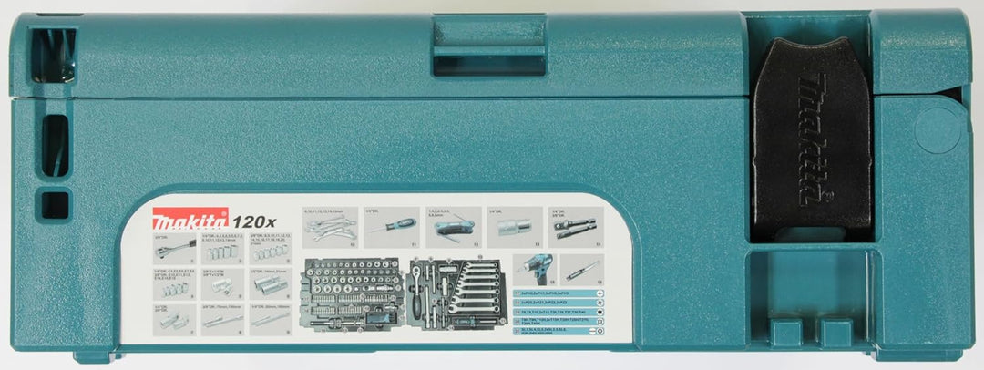 Makita E-08713 Universal Werkzeugset Im Koffer 120teilig Einzelbett, Einzelbett