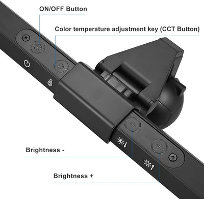 WORLUDE Computer Monitor Lampe LED USB mit Touch Control Light Bar Screenbar Anti-Blaulicht Augenpfl
