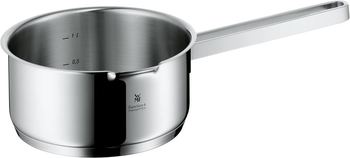 WMF Function 4 Stielkasserolle ohne Deckel 16cm, Kochtopf klein 1,4l, Milchtopf Induktion, Cromargan