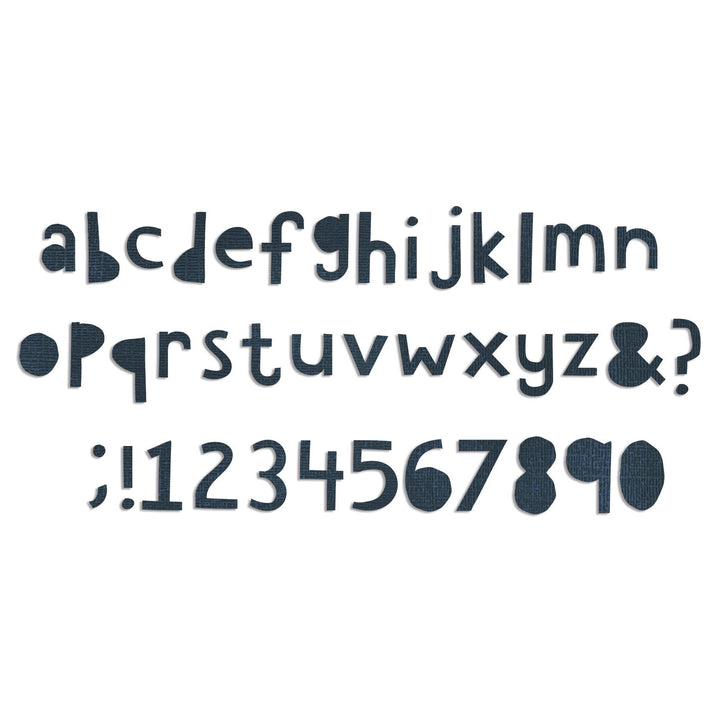 Sizzix Bigz XL Alphabet die-cutout unten von Tim Holtz, Holz/Stahl/Kunststoff, mehrfarbig, 37,6 x 15