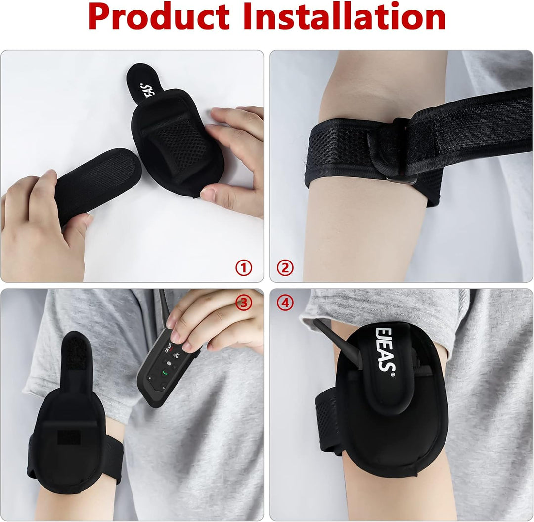 EJEAS V6C Fusball Schiedsrichter Headset Intercom, Bluetooth Kommunikationssystem für 2 bis zu 6 Per