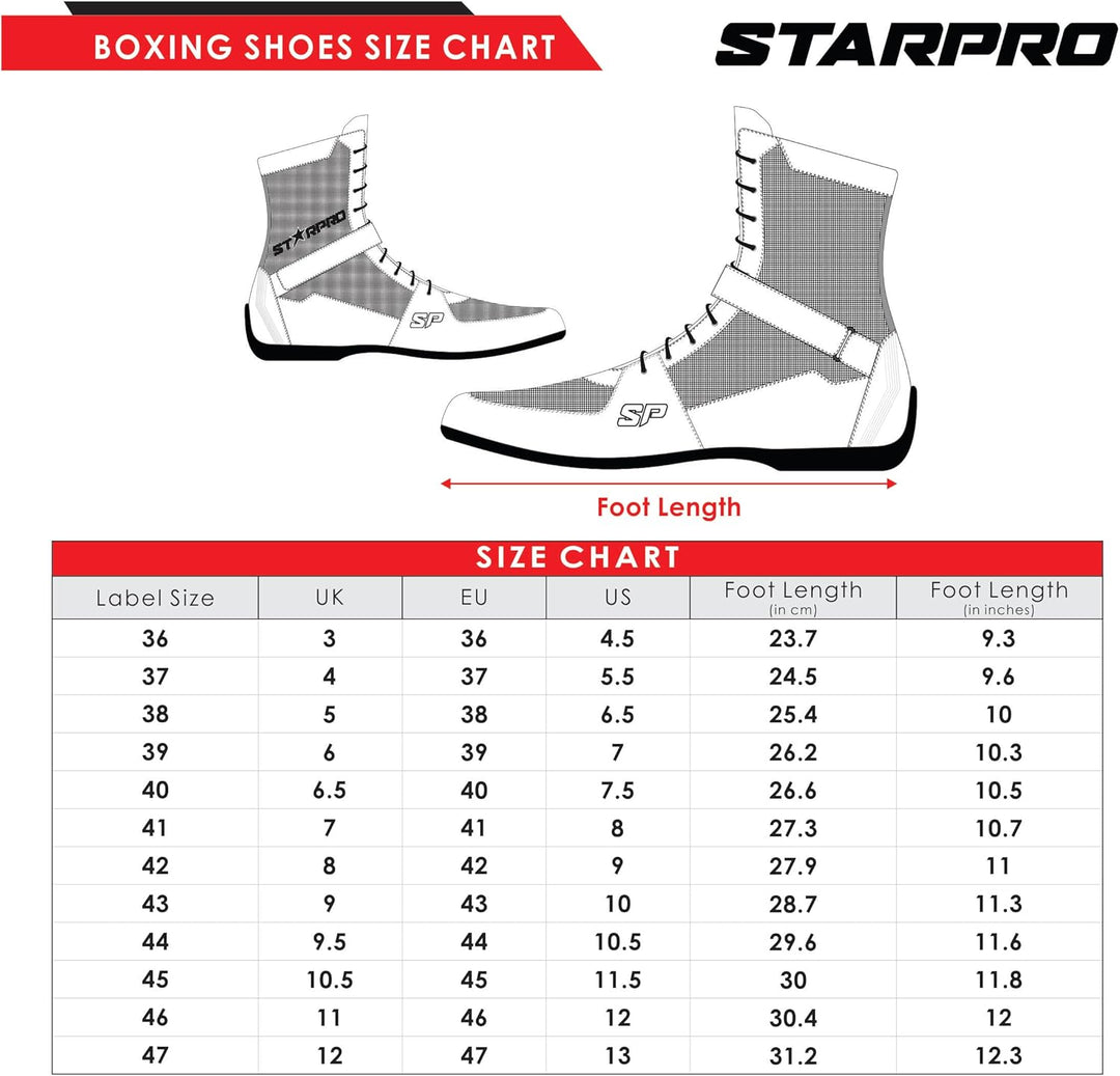 Starpro Superior Boxschuhe Wrestling Schuhe - MMA Muay Thai Kickboxen Sparring Boxers Trainers Kampf
