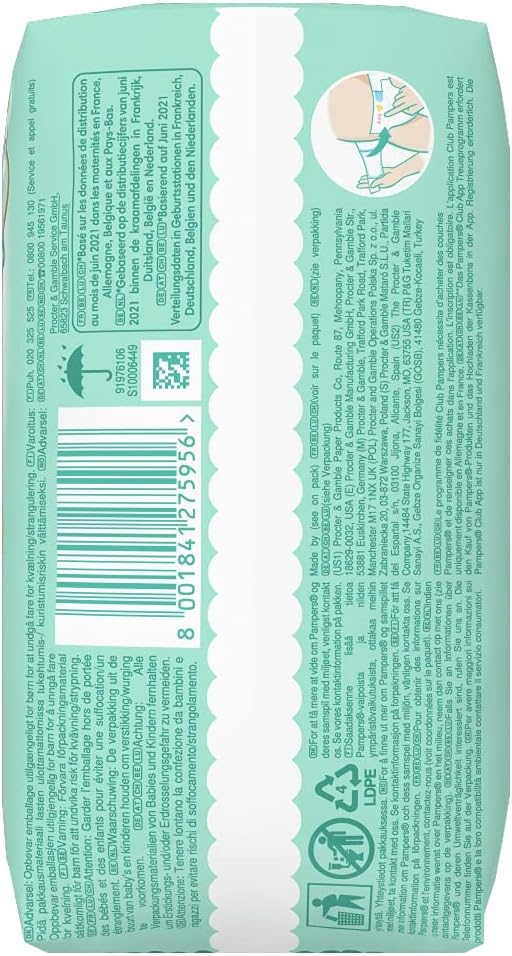 Pampers Premium Protection Windeln, Grösse 0 (unter 3 kg), 24 Stück Size 0 (1 x 24 Count), Size 0 (1