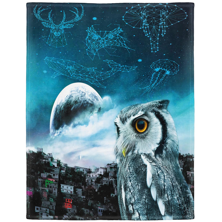 YISUMEI Kuscheldecke Eule Decke Flauschige Weich Fleecedecke für Sofa Bett,135x200cm 135 x 200 cm, 1