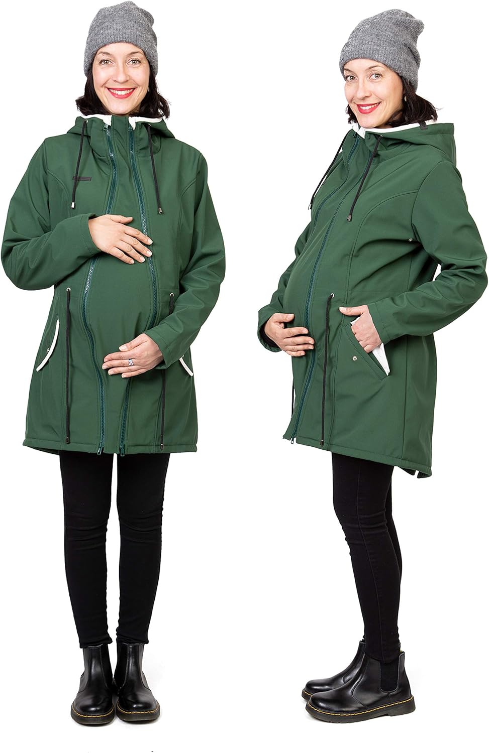 Viva la Mama - 4in1 Trageparka, zum Vorn - und Rückentragen, Umstandsjacke, Freizeitjacke Softshell