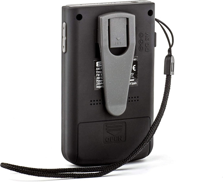 ELBE RF-93 Digitales Taschenradio, AM/FM-Radio, Speicher für 20 Sender, Wecker, eingebauter Lautspre