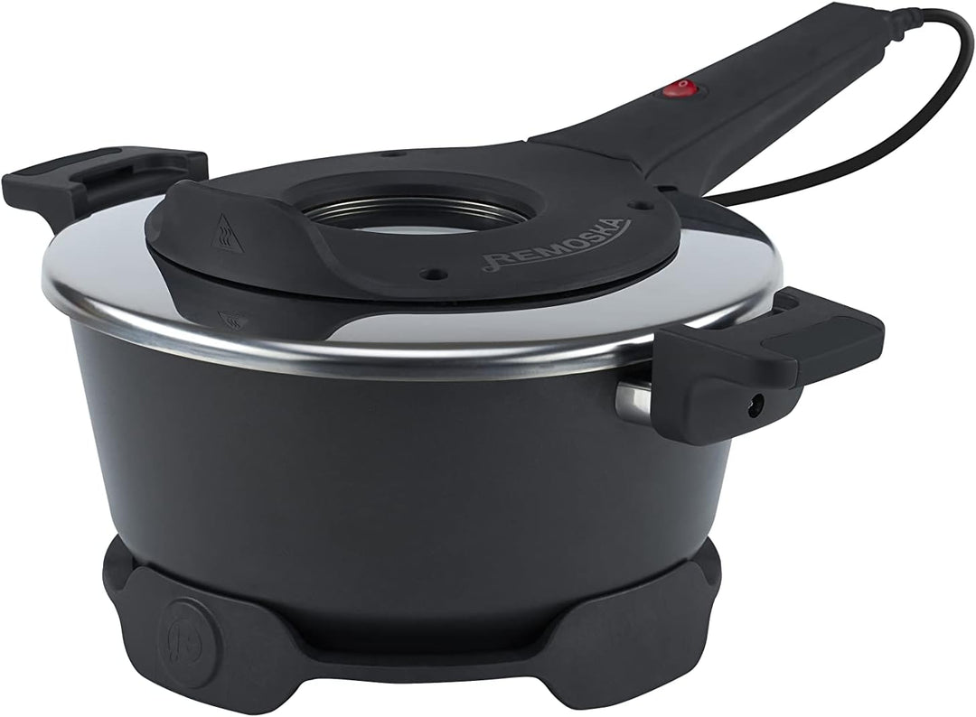 Remoska Tria T41/42-3l, 610W, Multifunktionspfanne mit Glasdeckel und Soft-Schnellkochtopf Funktion,