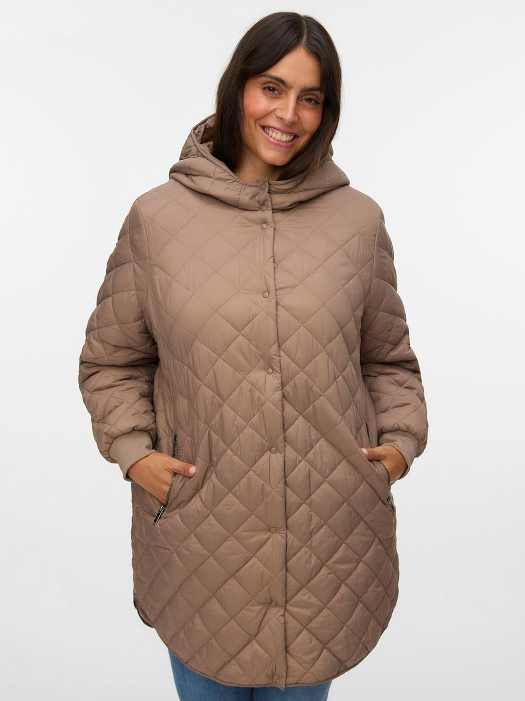 Vero Moda Female Mantel VMHAYLE Steppjacke Fossil XS, Fossil XS